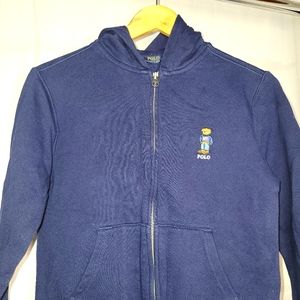 Boys Ralph lauren polo bear size M hoodie. This item was worn.